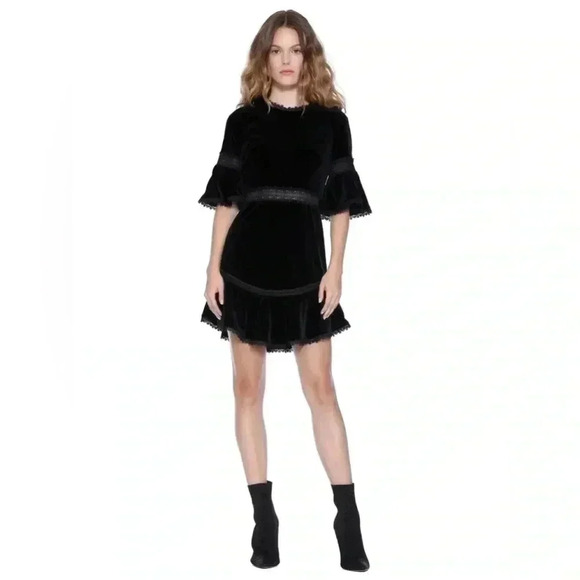 NWT ALICE + OLIVIA DOLORIS TRUMPET VELVET DRESS - www.msf-fortbildungen.de